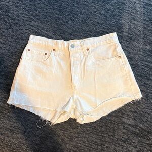 Levi's 501 Women's White Jean Shorts